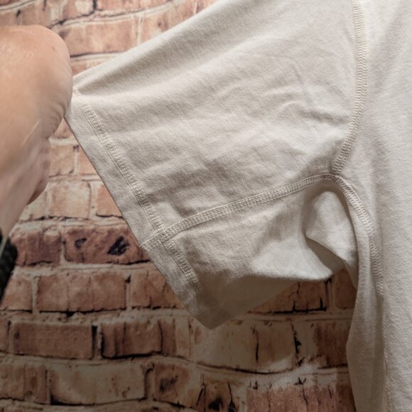 Carhartt FORCE T-Shirt with Black Logo Relaxed Fit Cream Size XL - Picture 4 of 11